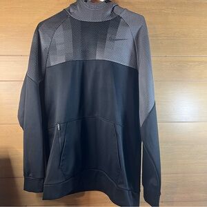 Nike Dri-fit Men's Medium Mock Neck Hoodie in Black and Gray